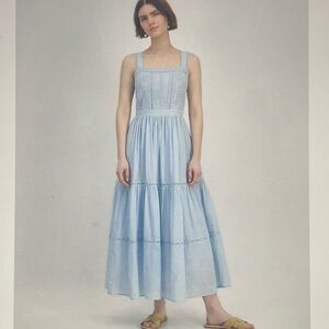 Elegant Blue Sleeveless Dress size S